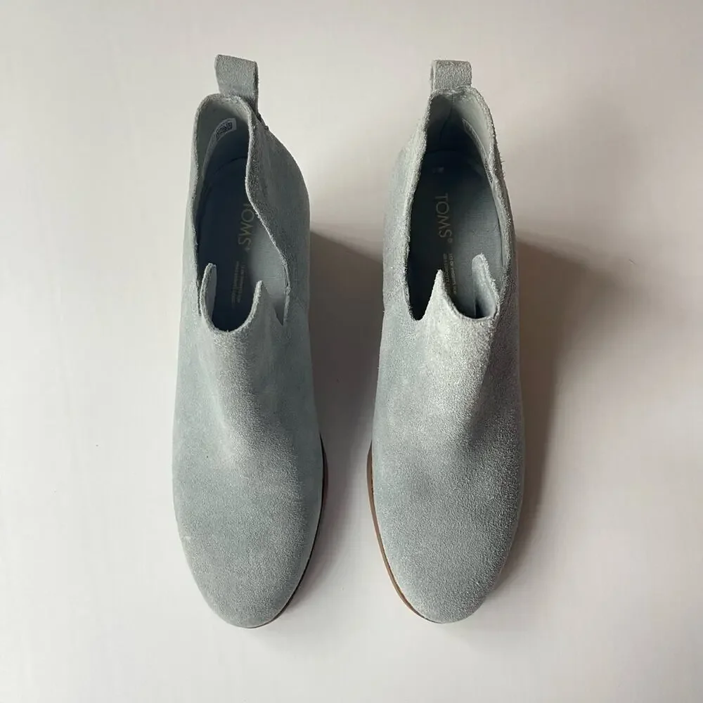 Toms Suede Wedge Booties W9 - Picture 2 of 9